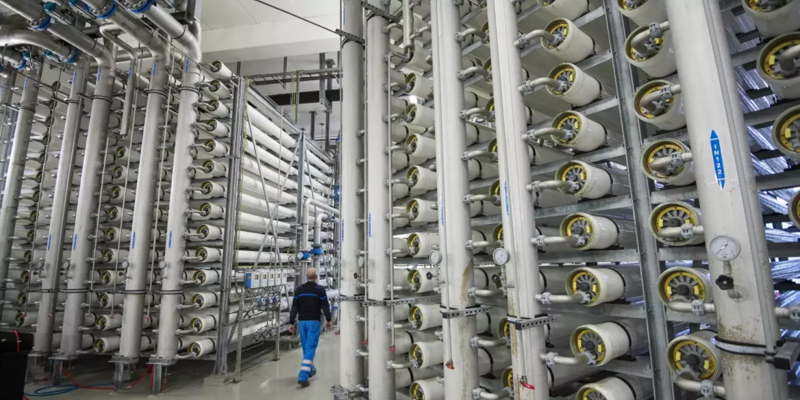 Traitement de l'eau par nanofiltration à la station de la SWDE à Stembert